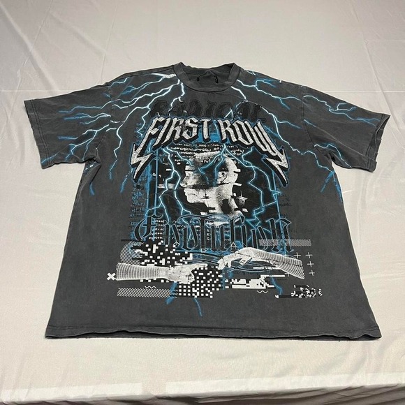 Other - Grey and black First Row Logic W0RLD IS SHITF T-shirt